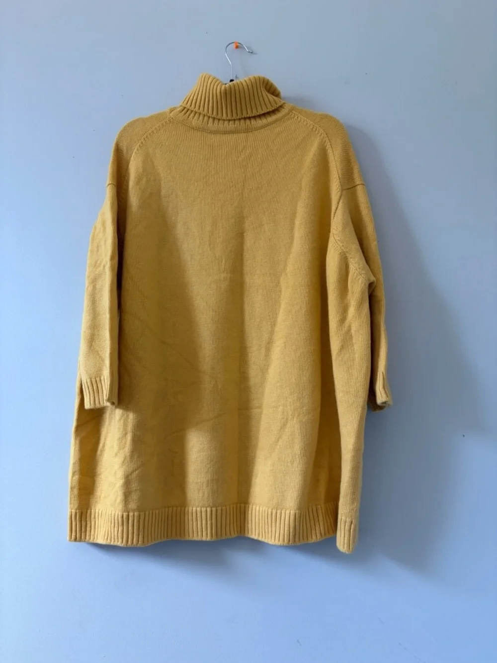 Michael Kors Mustard Cashmere Oversized Yellow Turtleneck Sweater